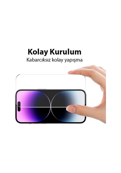 Ally Apple iPhone 15 Pro Max Uyumlu Full Hd Tempered Kırılmaz Cam Ekran Koruy