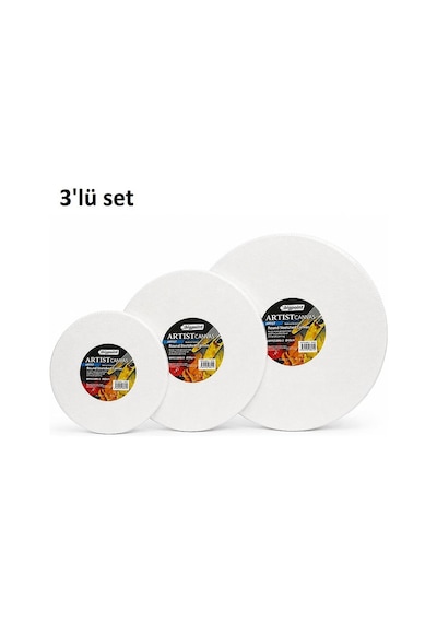 Bigpoint Artists' Yuvarlak Tuval 3'lü 20cm,30cm,40cm - 380gram