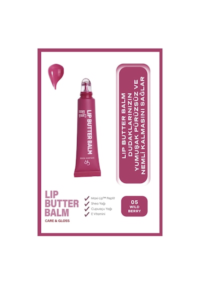 Lip Butter Balm No: 05 Wild Berry - Nemlendirici Ve Parlatıcı Dudak Balmı