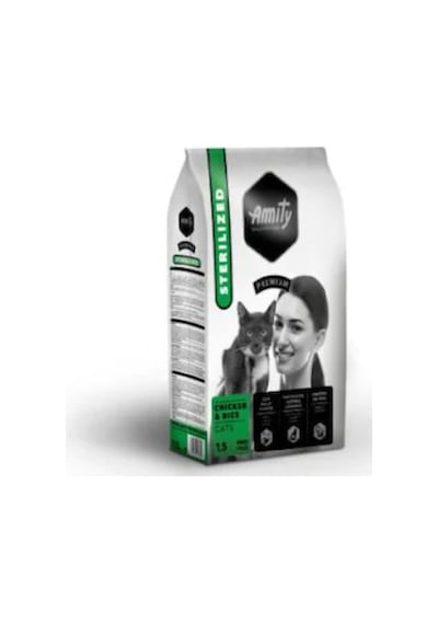 Amity Premium Sterilized Tavuklu ve Pirinçli Kısırlaştırılmış Yetişkin Kedi Maması 1500 G