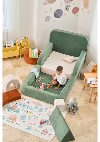 Funbed Yeni Nesil Montessori Çocuk Yatağı & Oyun Alanı Yıkanabilir Sıvı Geçirmez Yeşil - 836527200 Funbed Yeni Nesil Montessori Çocuk Yatağı & Oyun Alanı Yıkanabilir Sıvı Geçirmez Yeşil - 836527200