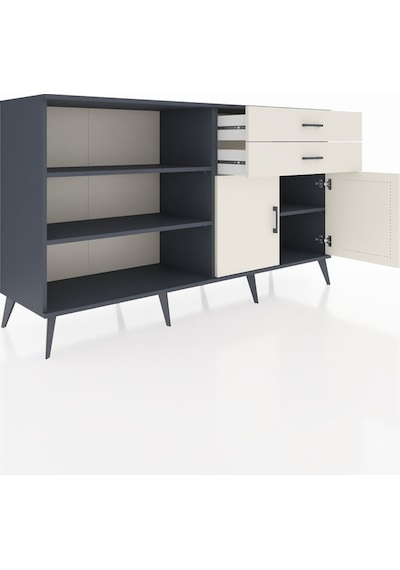 Hyperion Konsol 3 Raflı 2 Çekmeceli 2 Kapaklı 176x44x99 Antrasit- Antrasit-aytaşı Hyperion Konsol 3 Raflı 2 Çekmeceli 2 Kapaklı 176x44x99 Antrasit- Antrasit-aytaşı