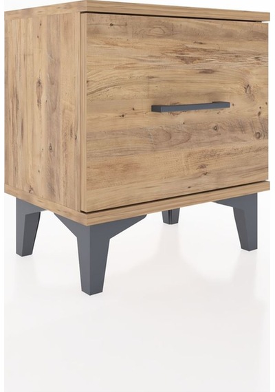 Arges Komodin Tek Çekmeceli 44x30x48 Çam-çam Çam