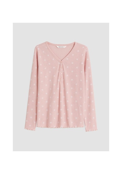 Lcw Young Pembe V Yaka Çiçekli Kadın Pijama Takım