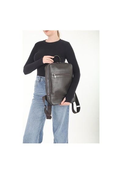 Erzeno Hakiki Deri Laptop & Evrak Çantası - Kahverengi Unisex Laptop Sırt Çantası Kahverengi - 761747751 Kahverengi