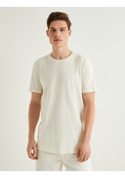 Koton Basic Tişört Slim Fit Bisiklet Yaka Kısa Kollu Ekru 4sam10842hk Ekru Koton Basic Tişört Slim Fit Bisiklet Yaka Kısa Kollu Ekru 4sam10842hk Ekru