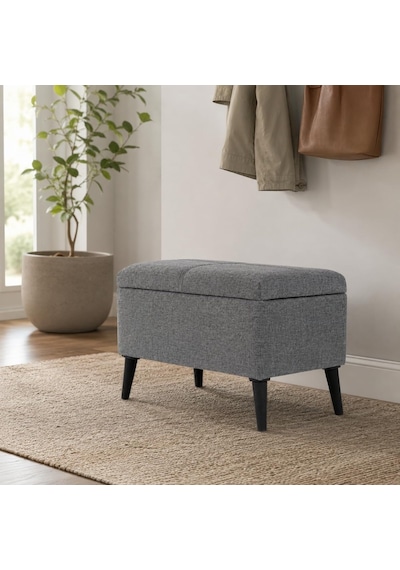 Co Art Home Sandıklı Keten Kumaş Puf / 60 X 45 X 40 / Diğer