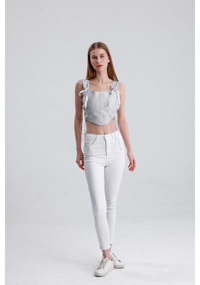L'aura Corset Ophelia Bayan Korse Büstiyer Gri