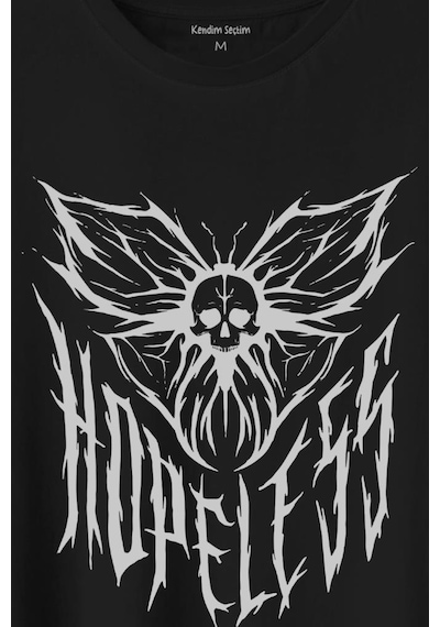 Hopeless Gothic Umutsuz Black Karanlık Baskılı Tişört Unisex T-shirt 001