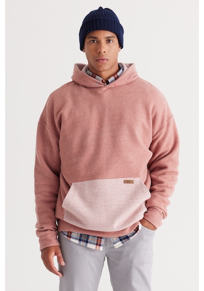 AC&Co / Altınyıldız Classics Erkek Gul Kurusu Melanj Oversize Bol Kesim Kapüşonlu Desenli Pamuklu Sweatshirt Gül Kurusu AC&Co / Altınyıldız Classics Erkek Gul Kurusu Melanj Oversize Bol Kesim Kapüşonlu Desenli Pamuklu Sweatshirt Gül Kurusu