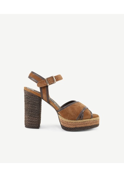Yargıcı Özel Jüt Boyama Platform Topuklu Sandalet 24ykay4559x 003 Kahverengi