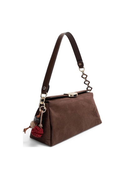 Silver & Polo Silver Polo Kahve - Kahve Süet Kadın Omuz Çantası Sp1294 Kahverengi