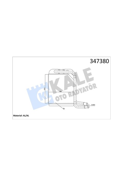 Kale 347380 Kalorifer Radyatörü - Vw Transporter T5 2003-2009 1.9 Tdi Dizel 7h1819031
