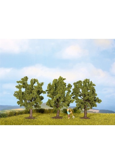 Noch 25510 Yeşil Çiçekli Meyva Ağaçları, 4,5 Cm. 3 Adet, Diorama Malzemesi-59360