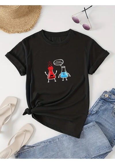 Unisex Fazla Tepki Verdiğinizi Düşünüyorum Baskılı Tasarım Tshirt Siyah