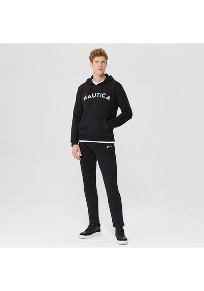 Nautica Erkek Siyah Standart Fit Sweatshirt Baskılı Ke37604t Siyah