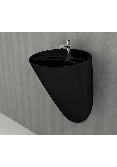 Bocchi Venezia Parlak Siyah Monoblok Lavabo