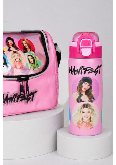 X Dekomus Lisanslı Manifest Toz Pembe Collection Termoslu Beslenme Çantası Ve 600 Ml Çelik Matara Seti Altın