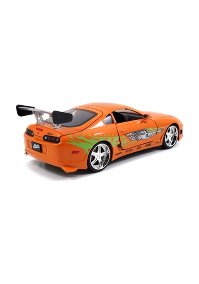 Hızlı Ve Öfkeli 1995 Toyota Supra Model Aracı Ve Figürü Turuncu