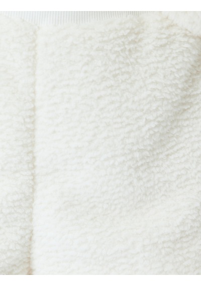 Koton Beli Lastikli Peluş Mini Şort Pijama Altı Bej 5wlk80053mk Ekru