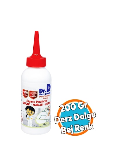 Tr Derz Dolgu Fayans Seramik Mermer Yer Duvar İçin Tamir Derz Yenileme Dolgusu 200 Gr Bej Renk