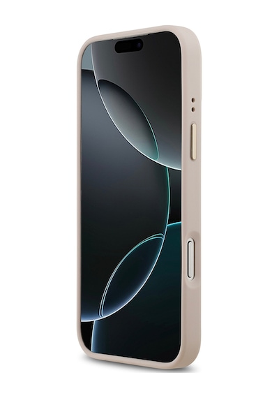 Apple Uyumlu iPhone 17 Pro Max Kılıf Guess Lisanslı M-safeli 4g Desenli Pu Metal Plaka Klasik Logolu Pembe Pembe
