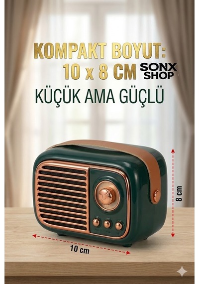 Sonx Nostaljik Retro Bluetooth - Fm Radyo, Usb Ve Bluetooth Kablosuz Hoparlör