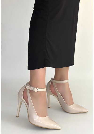 Hrşytrend Herşeytrend Wenni Bej Rugan Stiletto Ayakkabı Bej