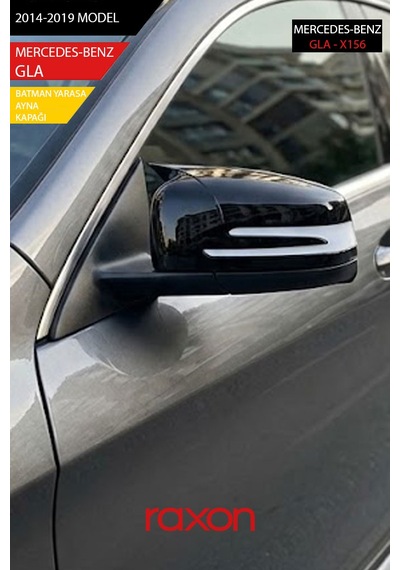 Mercedes-benz Gla X156 2014-2019 Batman & Yarasa Ayna Kapağı Parlak Piano Black Sport