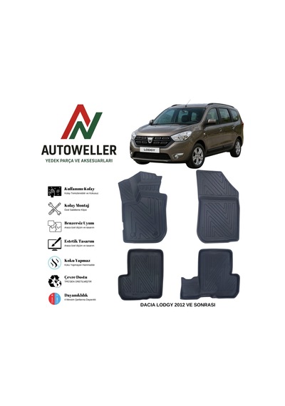 Dacia Lodgy 2012 Sonrası Havuzlu Oto Paspas