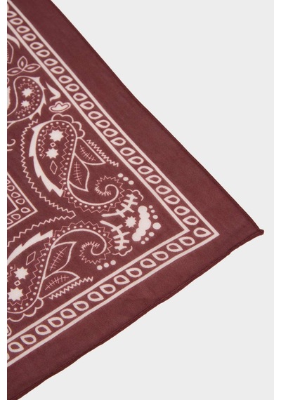 Defacto Kadın Desenli Pamuklu Bandana N7447az26smbr150 Bordo-br150