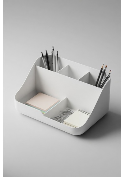 Minimal Masaüstü Organizer Kalemlik Notluk Standı Çok Bölmeli Ofis Düzenleyici 11x8