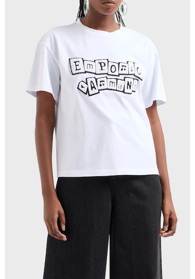 Emporio Armani Bayan T Shirt 6d2t7h 2j4ez 0100 Beyaz Beyaz