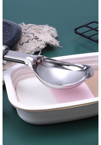 Metal Top Dondurma Alma Kaşığı Cin508 Gri - Gümüş