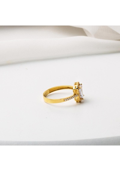 14 Ayar Altın Baget Taşlı Yüzük YZCAY14K22248
