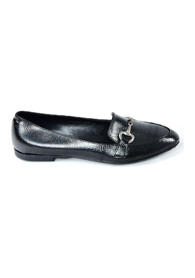 Fox Shoes Y290110008 Siyah Rugan Toka Detaylı Günlük Kadın Babet Siyah