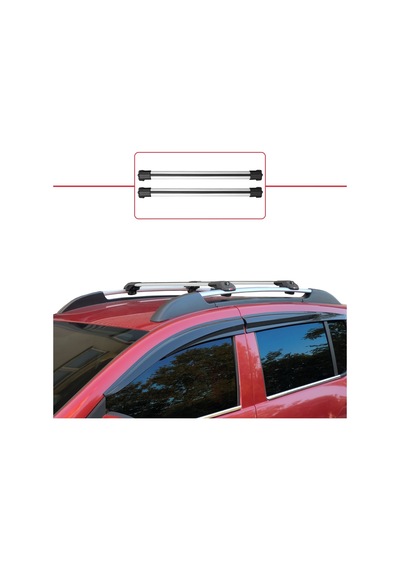Dacia Sandero Stepway 2008-2012 Arası İle Uyumlu Ace-1 Ara Atkı Tavan Barı Gri