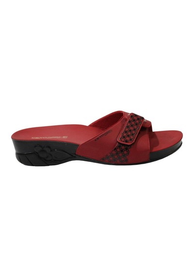 Ceyo Flora Kırmızı Ortapedik Bayan Terlik & Sandalet 001