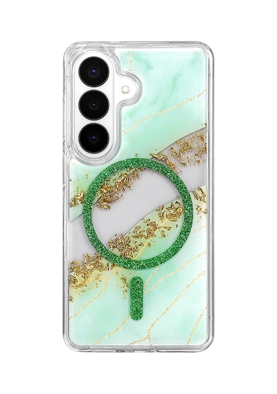 Onegif Samsung Galaxy S26 Lotus Simli Magsafe Kapak - Yeşil