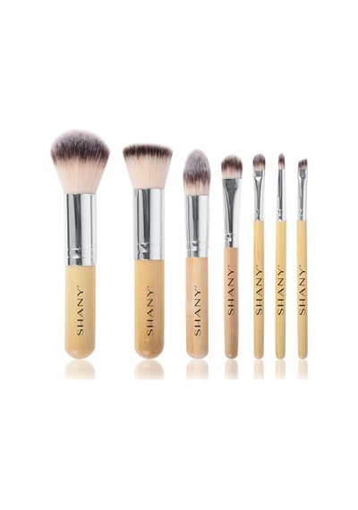 I Love Bamboo - 7 Parça Petite Pro Bambu Fırça Seti, Taşıma Çantalı