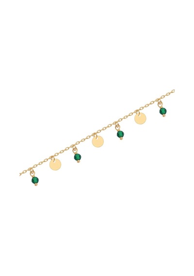 Diamond Line - Gülaylar - Sarı Altın 14 Ayar Pullu Bileklik Standart N11.21790 Sarı Altın