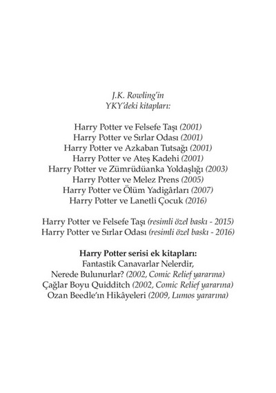 Yapı Kredi Yayınları Harry Potter Ve Sırlar Odası - J. K.
