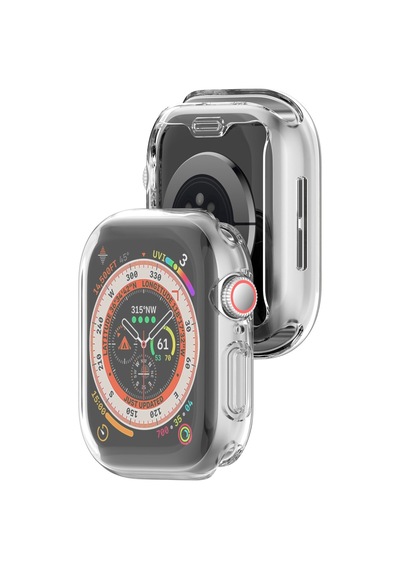 Caseonn Apple Watch Series 6 40mm Kılıf Ekran Korumalı 360 Tam Koruma Şeffaf