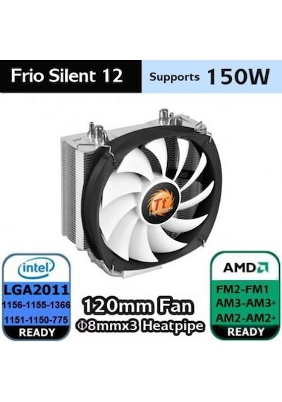 THERMALTAKE Frio Silent CL-P001-AL12BL-B, Intel/AMD Uyumlu İşlemc