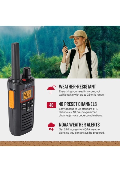 Rx380 Walkie Talkies - Şarj Edilebilir, 40 Önceden Ayarlanmış Kanal, Uzun Menzilli 8 Km İki Yön