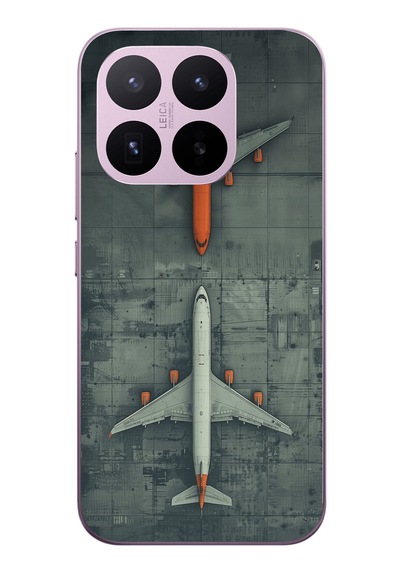 Xiaomi 17t Uyumlu İki Uçak Baskılı Silikon Kılıf Renkli