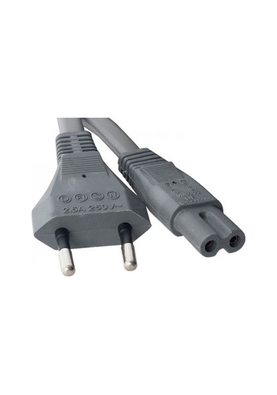 Teyip Fişi 2 Pinli Teyip Radyo Vb İçin Power Kablo 1.30 Cm