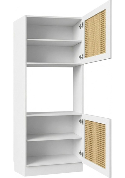 Kenzlife Ankastre Fırın Dolabı Bige Mat Beyaz 180 60 56 Hazeran Kare Kapak Mdf Gövde