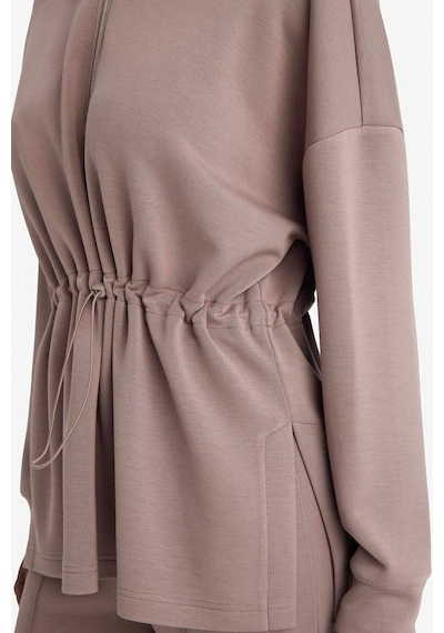 Defacto Long Fıt Dik Yaka Modal Sporcu Sweatshirt F9065ax26spbn576 Kahve-bn576