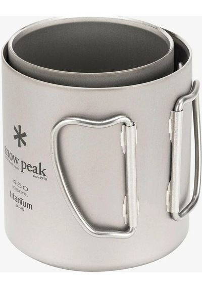 Snow Peak Ti-double 450 Mug, Titanyum Çift Cidarlı Kamp Kupası, Ultra Hafif, 450 Ml Çok Renkli